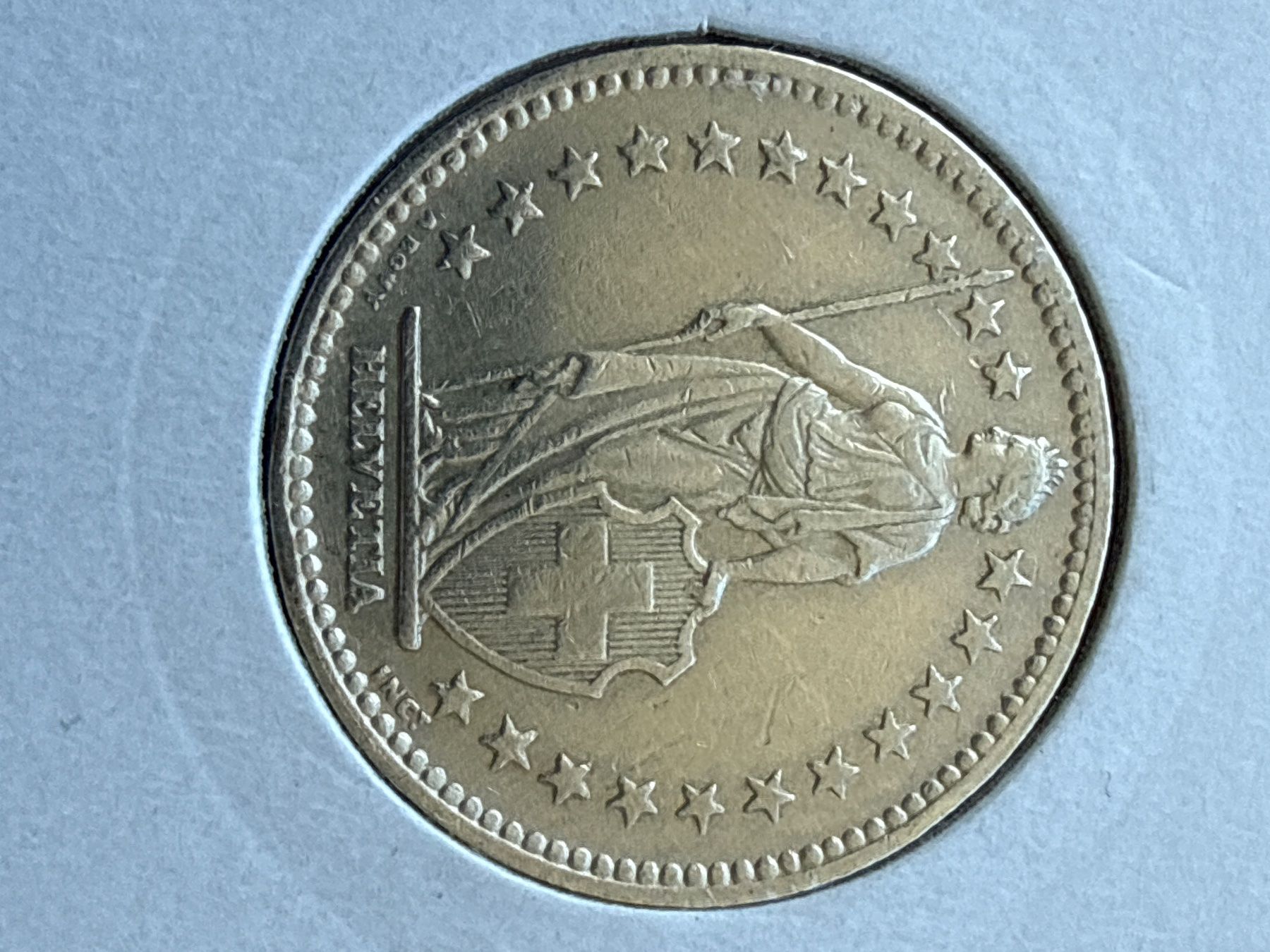 Alle Münzen: Swiss 2 francs 1945 Silver Coin – Gebraucht aus Pully von ta571 2