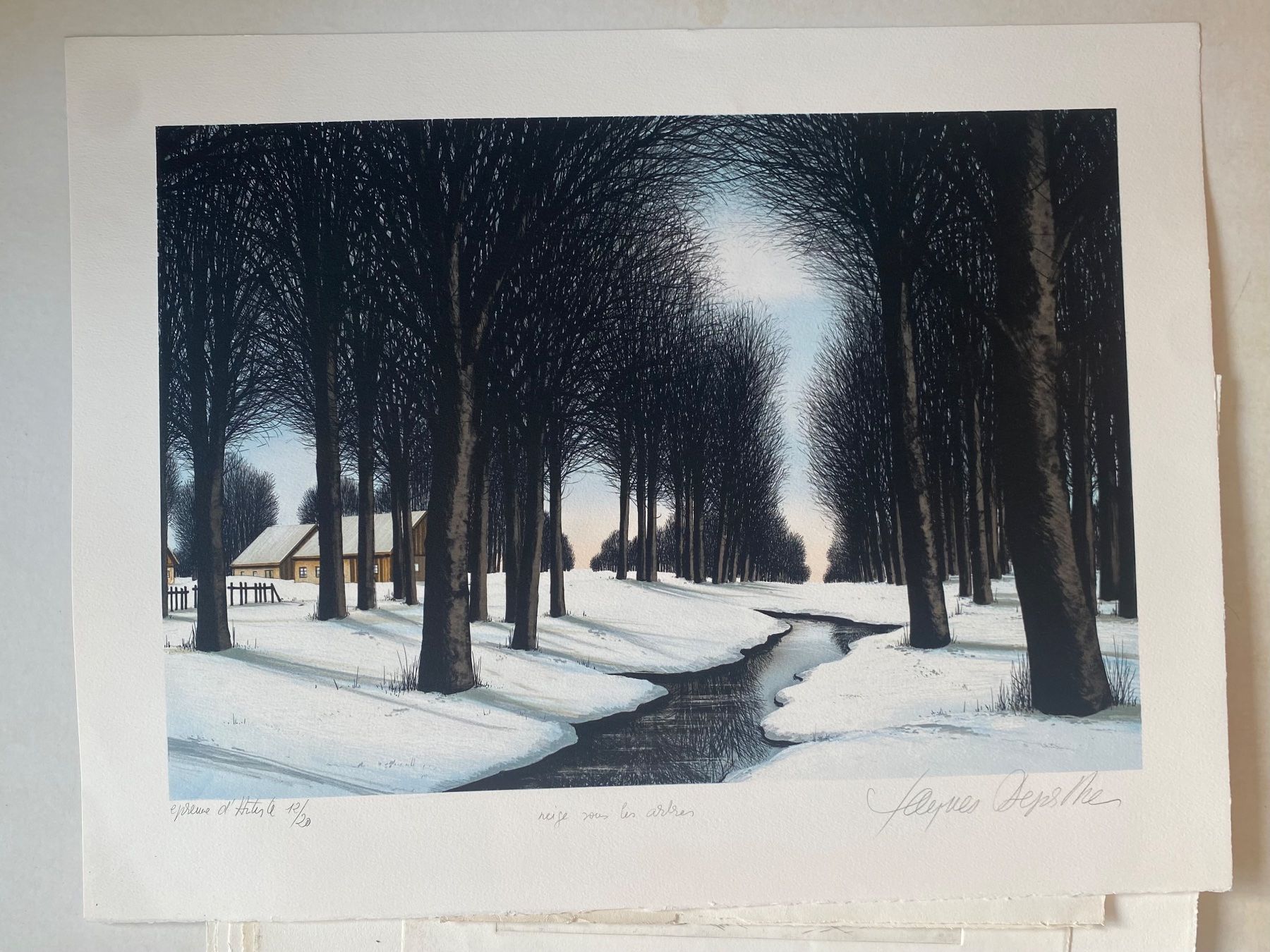 Grafica & Litografie: Jacques Deperthes Lithographie signée numérotée – Usato da Genève venduto da fel01