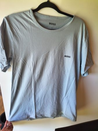 BOSS Light Blue Cotton Crew-Neck T-Shirt XL