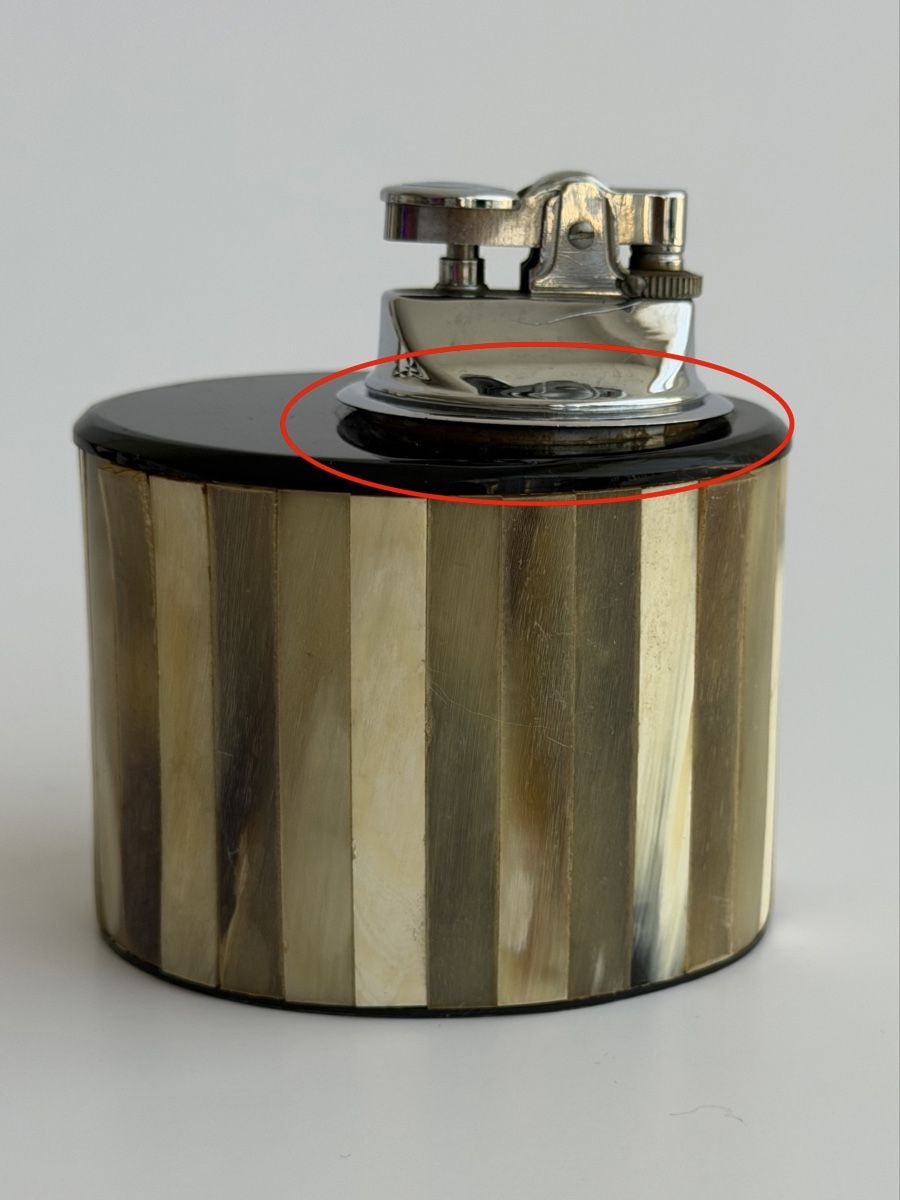Briquets: Briquet de table vintage avec support en corne. – D'occasion à Genève par mar_nd6c 6