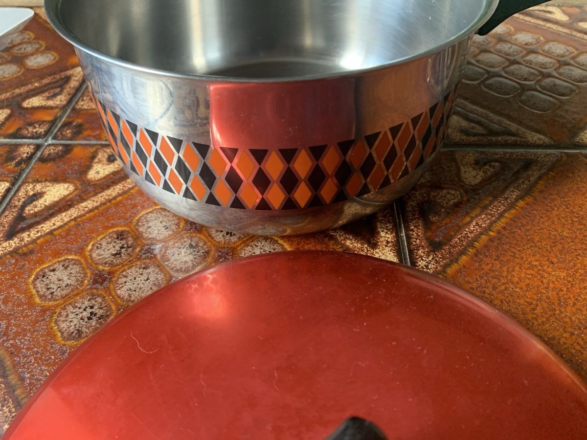 Pentole: Retro Kochtopf Orange, Vintage Küche, – Usato da Laufen venduto da Twingi33 2
