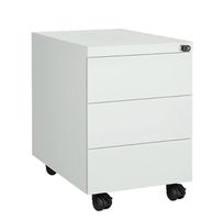 %Rollcontainer B39,T59,H55cm, Stahl lichtgrau, abschliessbar