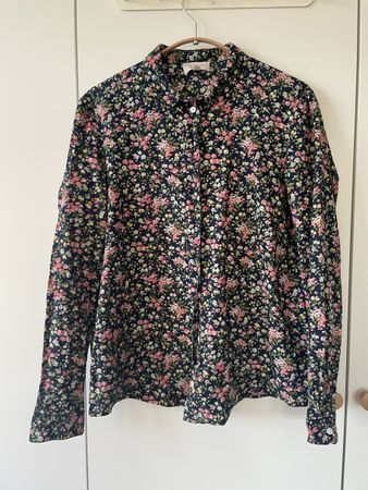 SÉZANE Bluse / Hemd Gr. 36 – Florales Muster (Bio-Baumwolle)