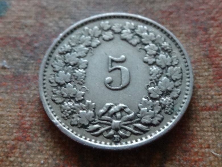 Tutti le monete: 5 Rp. 1925 – Usato da Romanel-sur-Lausanne venduto da Swift13 1
