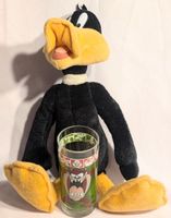 Warner Bros - Looney Tunes - Daffy Duck Stofftier und Glas