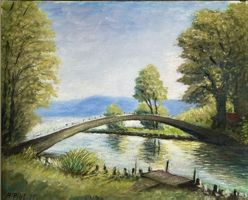 Joli tableau de la Venoge près de Saint-Sulpice, lac Léman