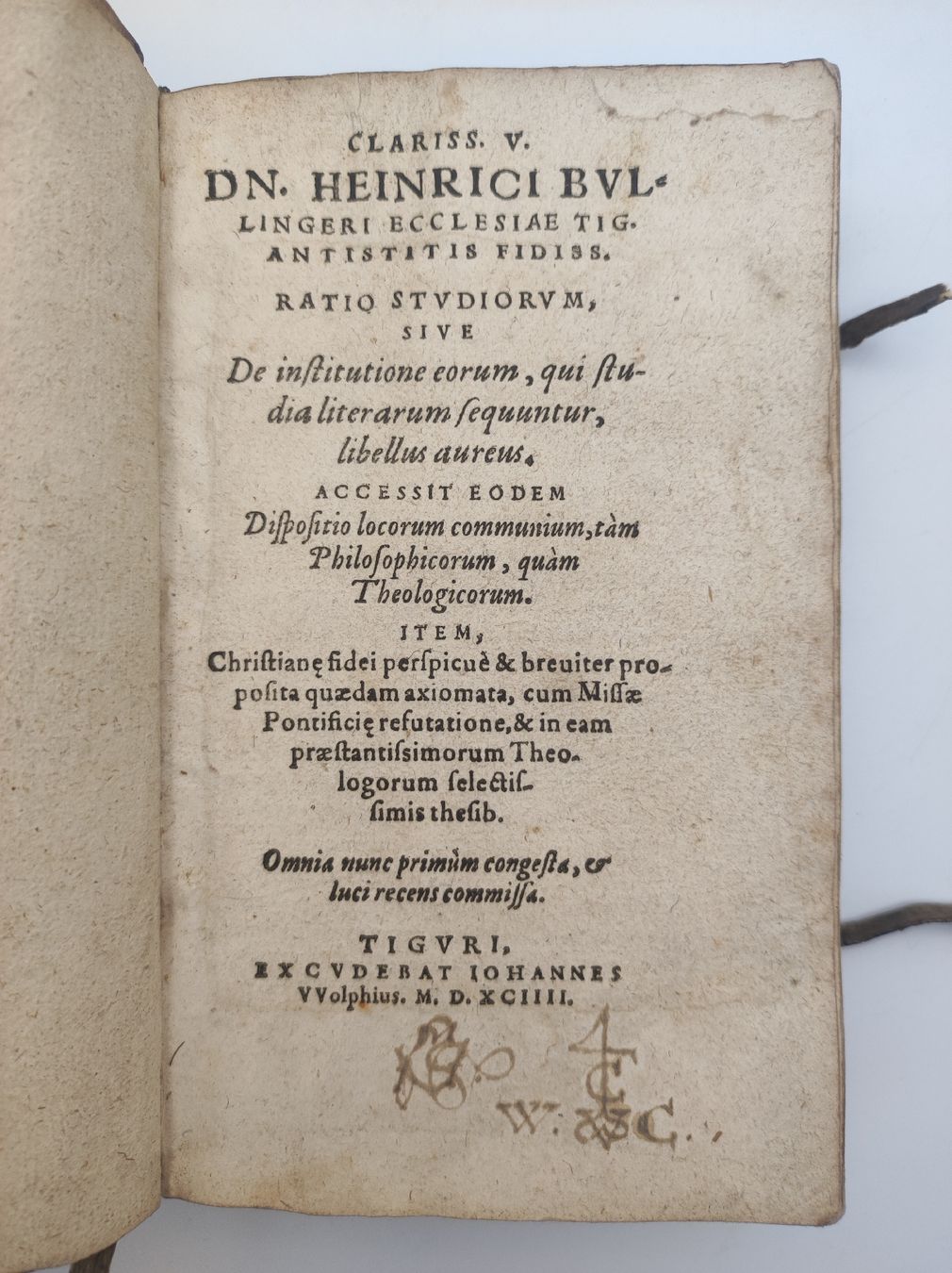 Libri: HEINRICH BULLINGER - RATIO STUDIORUM – Usato da Goldach venduto da Gaip 3