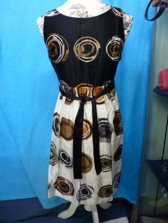 ANA ALCAZAR SEIDE KLEID GÜRTEL DOPPELLAGIG GR 38 NEU SOMMER
