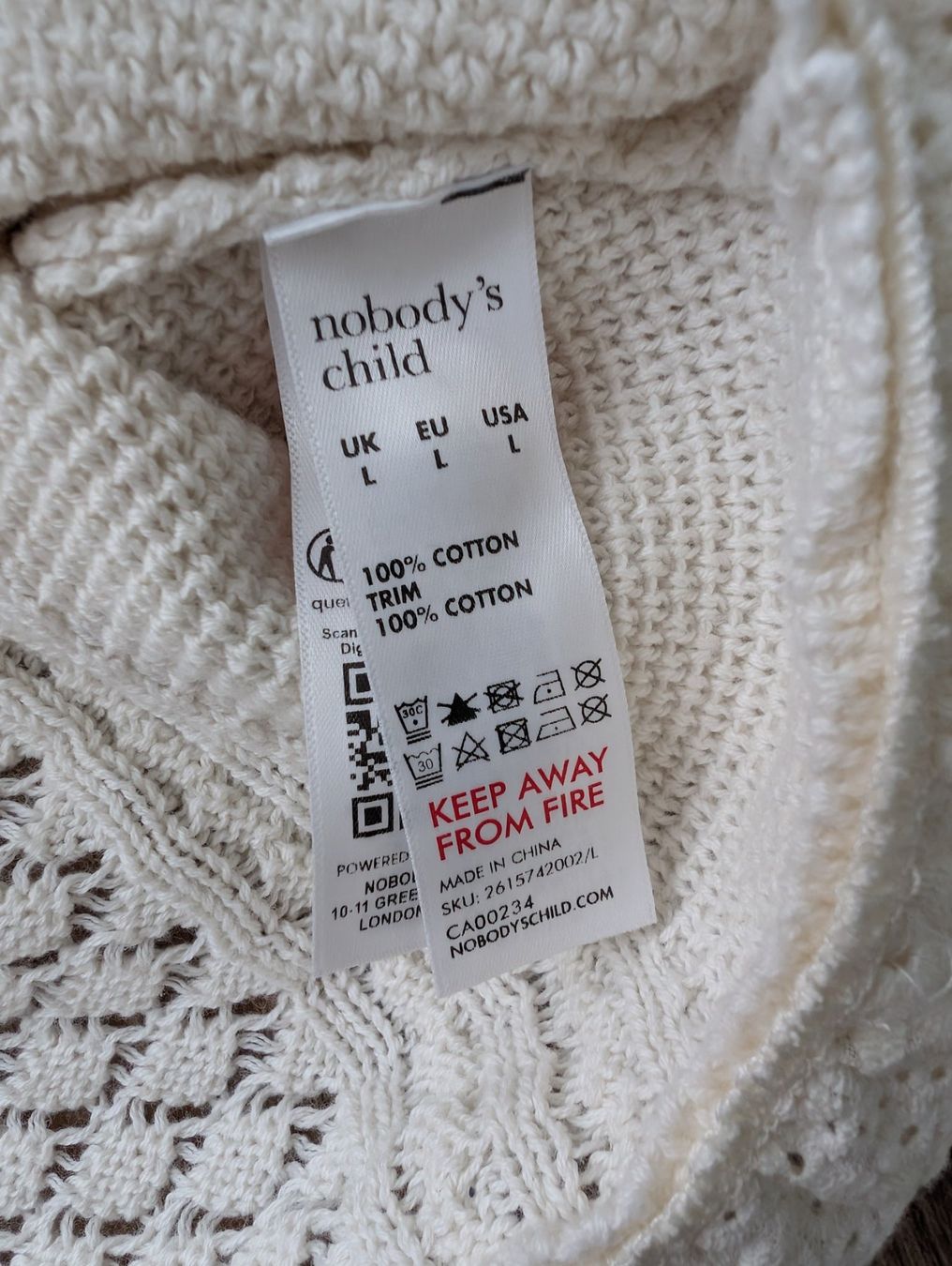 Maglioni & Felpe: Nobody's Child Strickjacke mit Spitze, 100% Baumwolle – Nuovo e nell'imballaggio originale da Lachen SZ venduto da numberphile 2