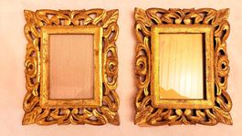 2 Fotorahmen aus goldbemaltem Holz - Marke: Zara Home