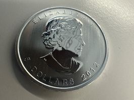 1 Unze Silber Canada Maple Leaf 2012