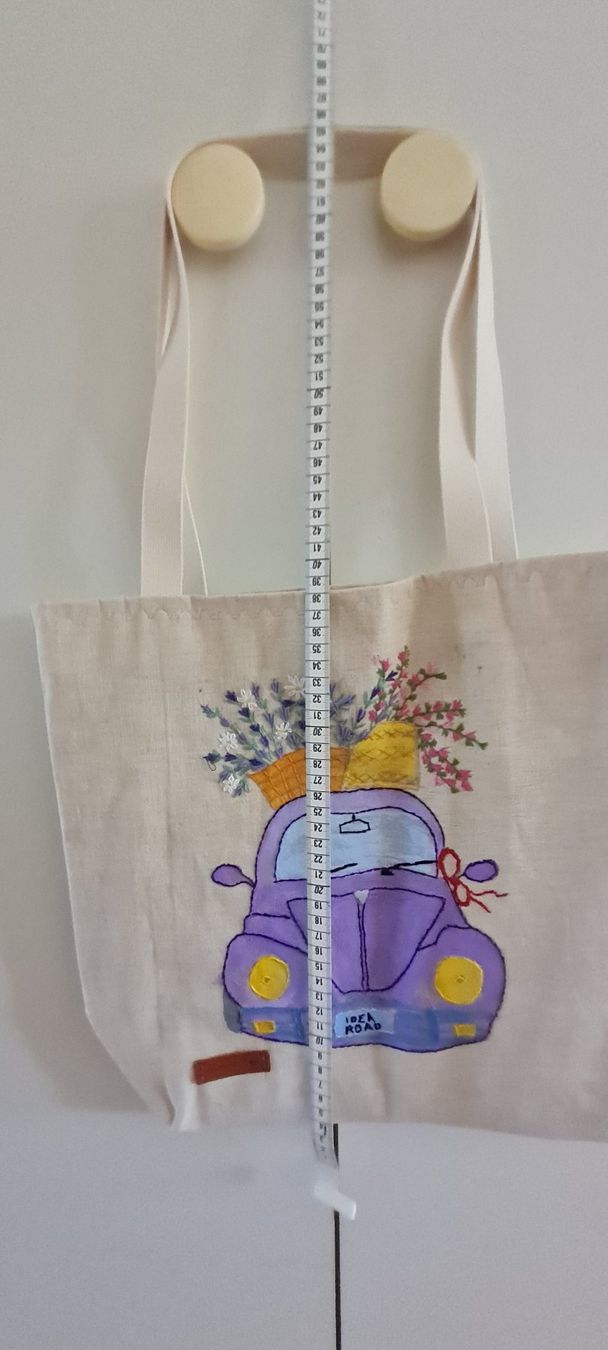Taschen für Damen: Handgemachte Einkaufstasche mit Auto Motiv – Neu und originalverpackt aus Kreuzlingen von abis6 1