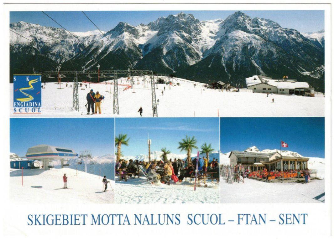 Cartoline postali: Scuol - 4 Bild AK Motta Naluns – Usato da Binningen venduto da Mountainrider