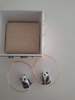 Ohrringe Nach Panda Motiv Goldfarben guter Zustand