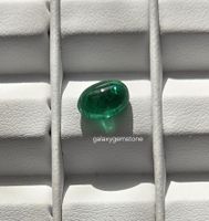 Zambian Emerald Deep Green Cabochon 2.13ct Hand polished