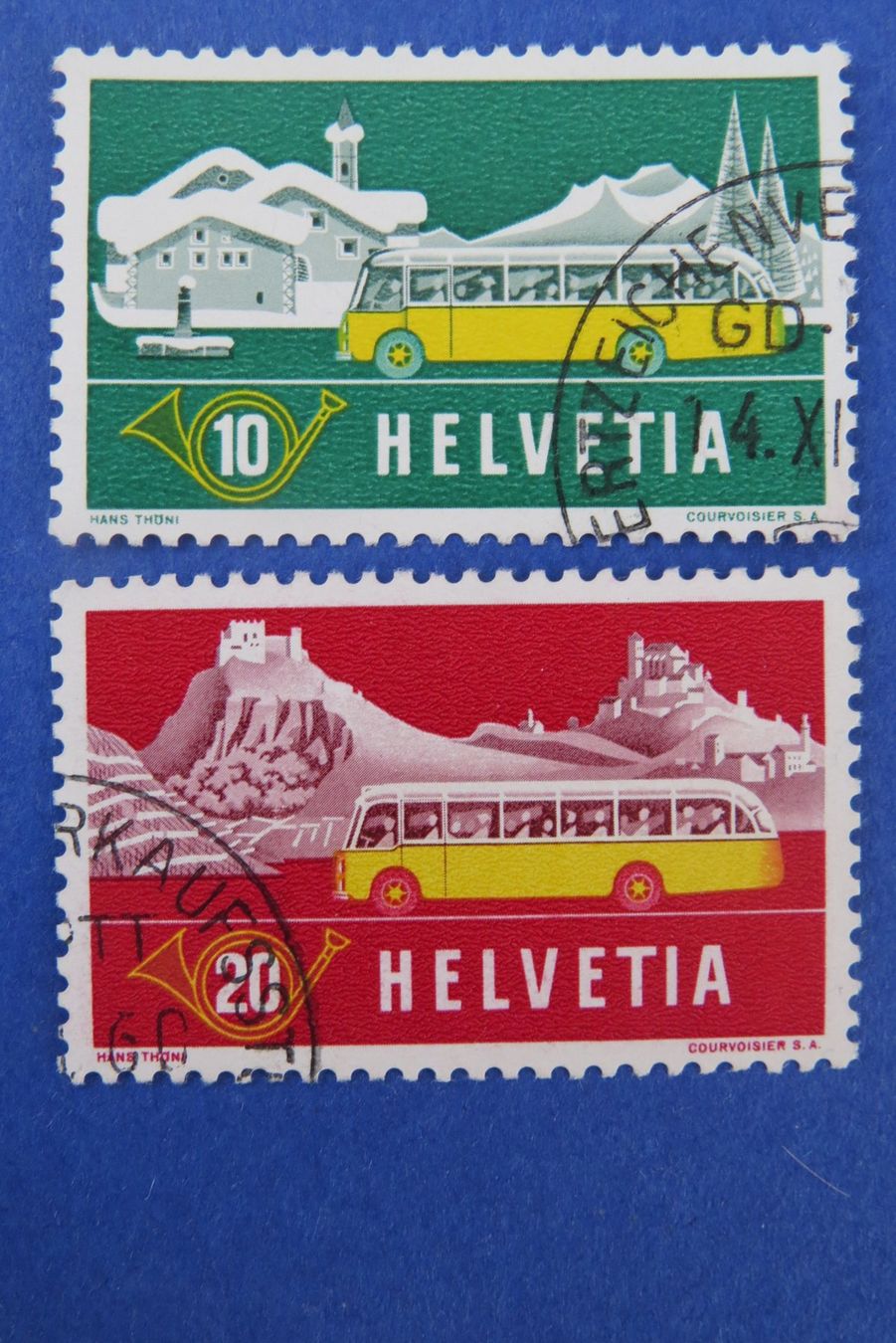 Alle Briefmarken: Serie 'Alpenpost' 1953 gestempelt – Gebraucht aus Brunnen von Kumari