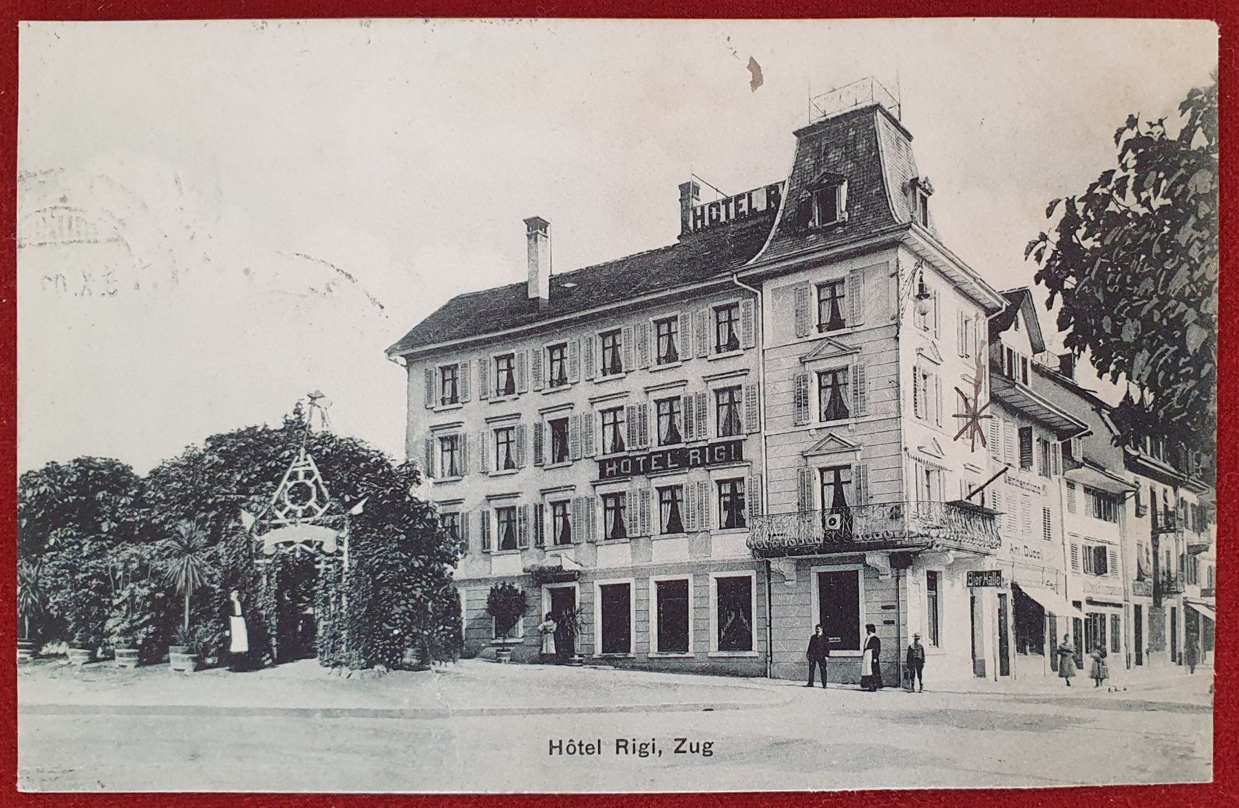 Cartoline postali: Zug 1909 - Hotel Rigi – Usato da Kreuzlingen venduto da Rschweiz1