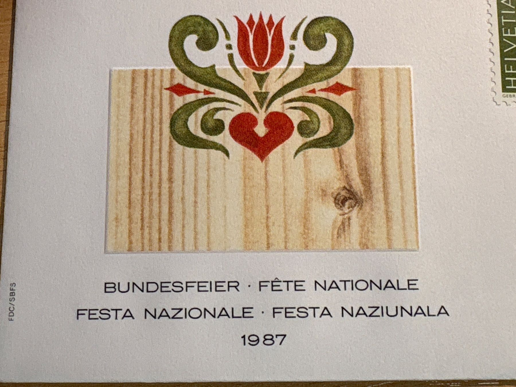 Tutti i francobolli: Bundesfeiertag 1987, Briefmarken-Satz – Usato da Ibach venduto da lisch3 3