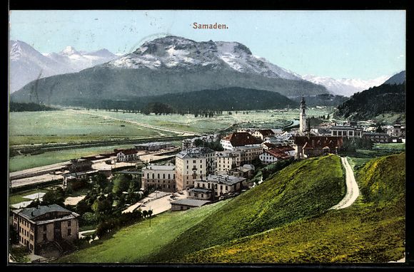 Cartes postales: AK Samaden, Ortsansicht – D'occasion à Berlin par bartko-reher