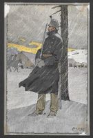 Militärkarte Grenzbesetzung 1914/1915 Künstlerkarte Moos