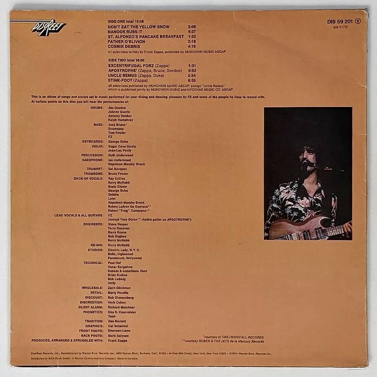 Dischi in vinile: Frank Zappa  Apostrophe (') – Usato da Basel venduto da dietschy77 1