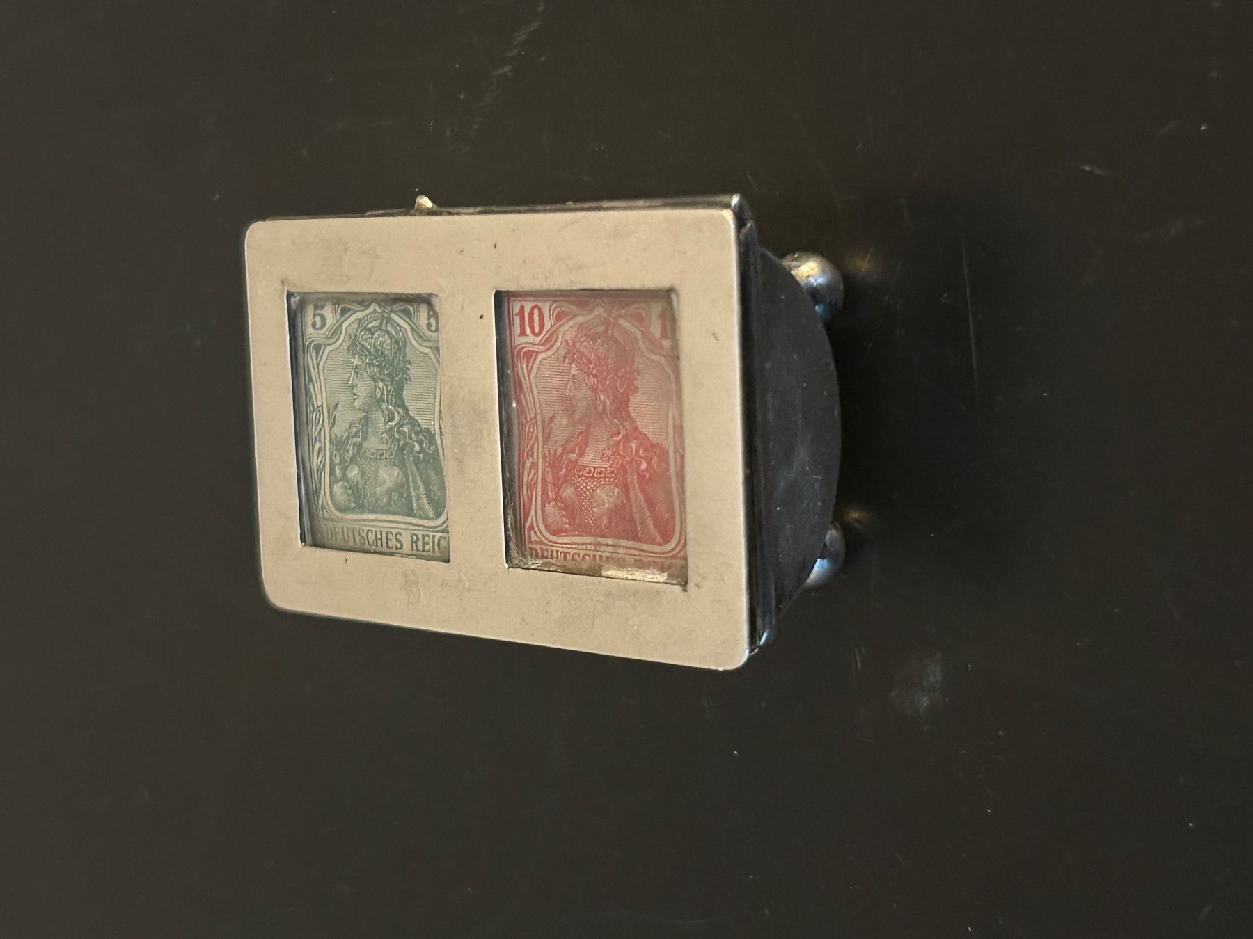 Tutte le decorazioni: Edwardian Birmingham 1908 sterling silver stamp holder – Usato da Zumikon venduto da tuna007 2