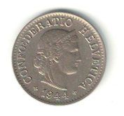 5 Rappen 1944 vz. - unz.
