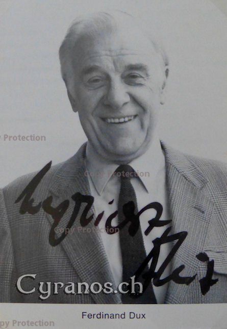 Autografi: Ferdinand Dux (1920-2009) Schauspieler - Autogramm – Usato da Dietikon venduto da cyranos1