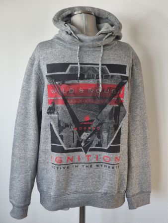 neuw. M 48/50 CHAPTER Kapuzen Hoodie / Kapuzenpulli grau