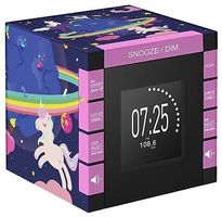 Radio Réveil enfant - Big Ben "Licorne" avec projecteur