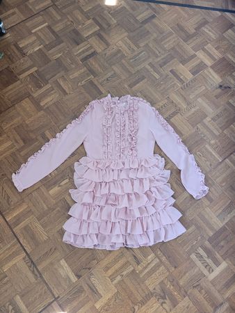 Damen Kleid U rosa mit Rüschen Grösse 38 guter Zustand