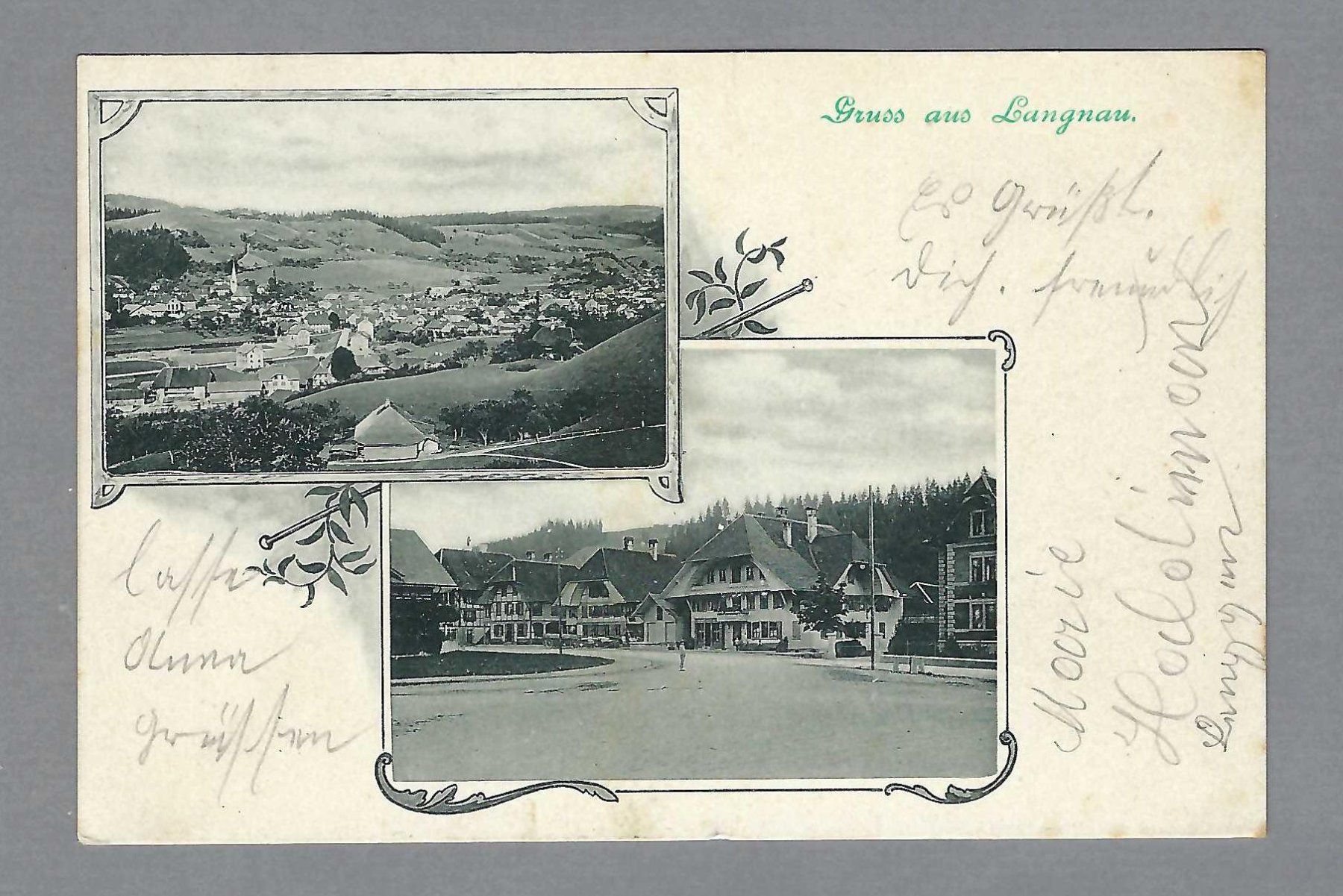 Ansichtskarten: 1904, LANGNAU, GRÜSS AUS – Gebraucht aus Pura von ulisse1957
