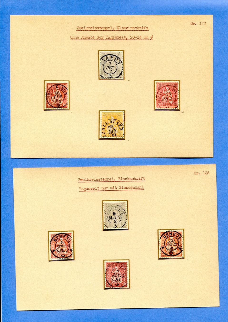 Timbri: Einkreisstempel Gr. 122 und 126 – Usato da Maggia venduto da philtrade
