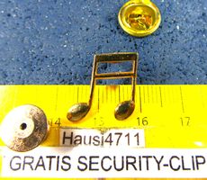 MUSIK SCHMUCK-PIN GOLDIG CUTOUT DOPPEL 1/8NOTE