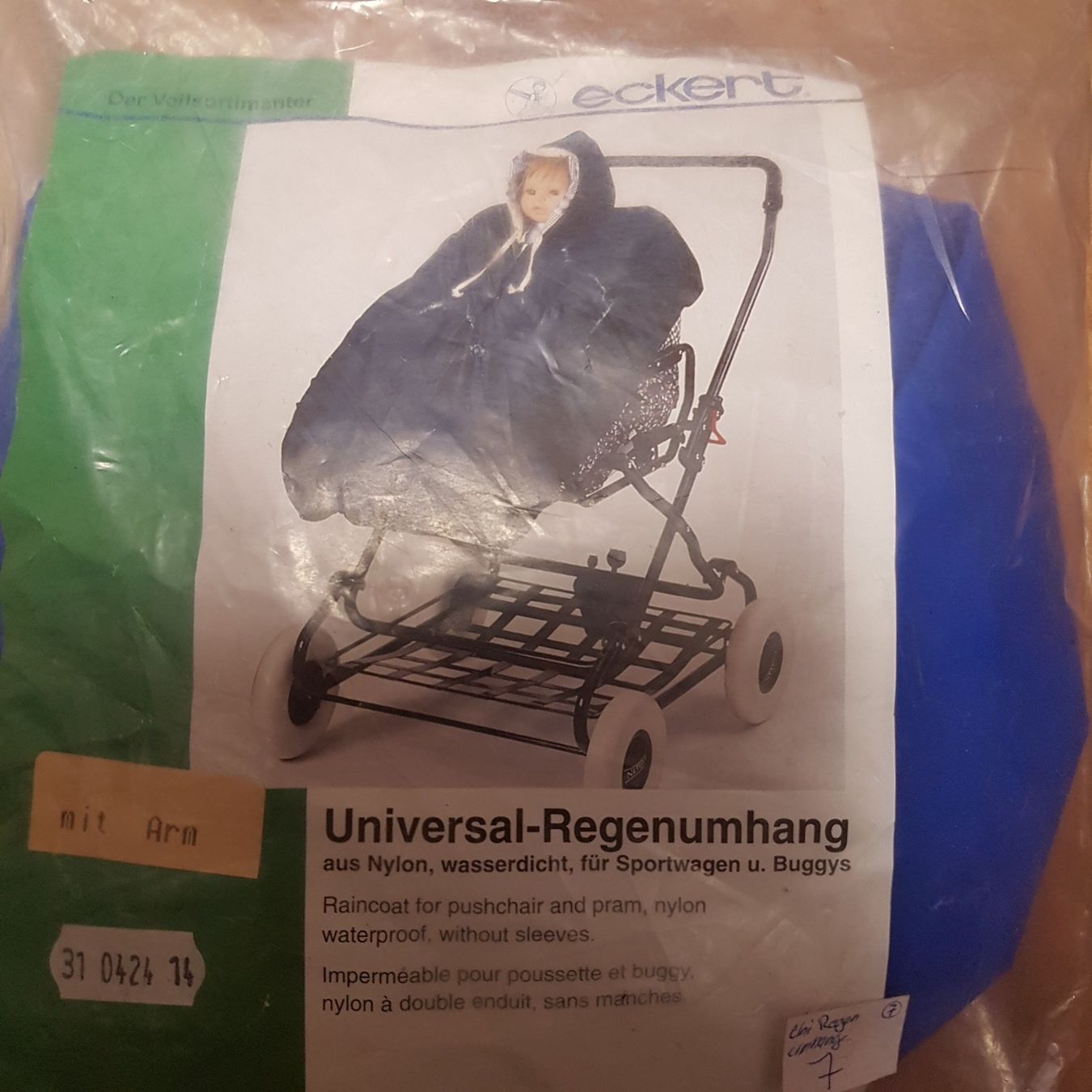 Carrozzine: Regenumhang fūr Buggys marine – Nuovo e nell'imballaggio originale da Schwarzenburg venduto da Flamingo07
