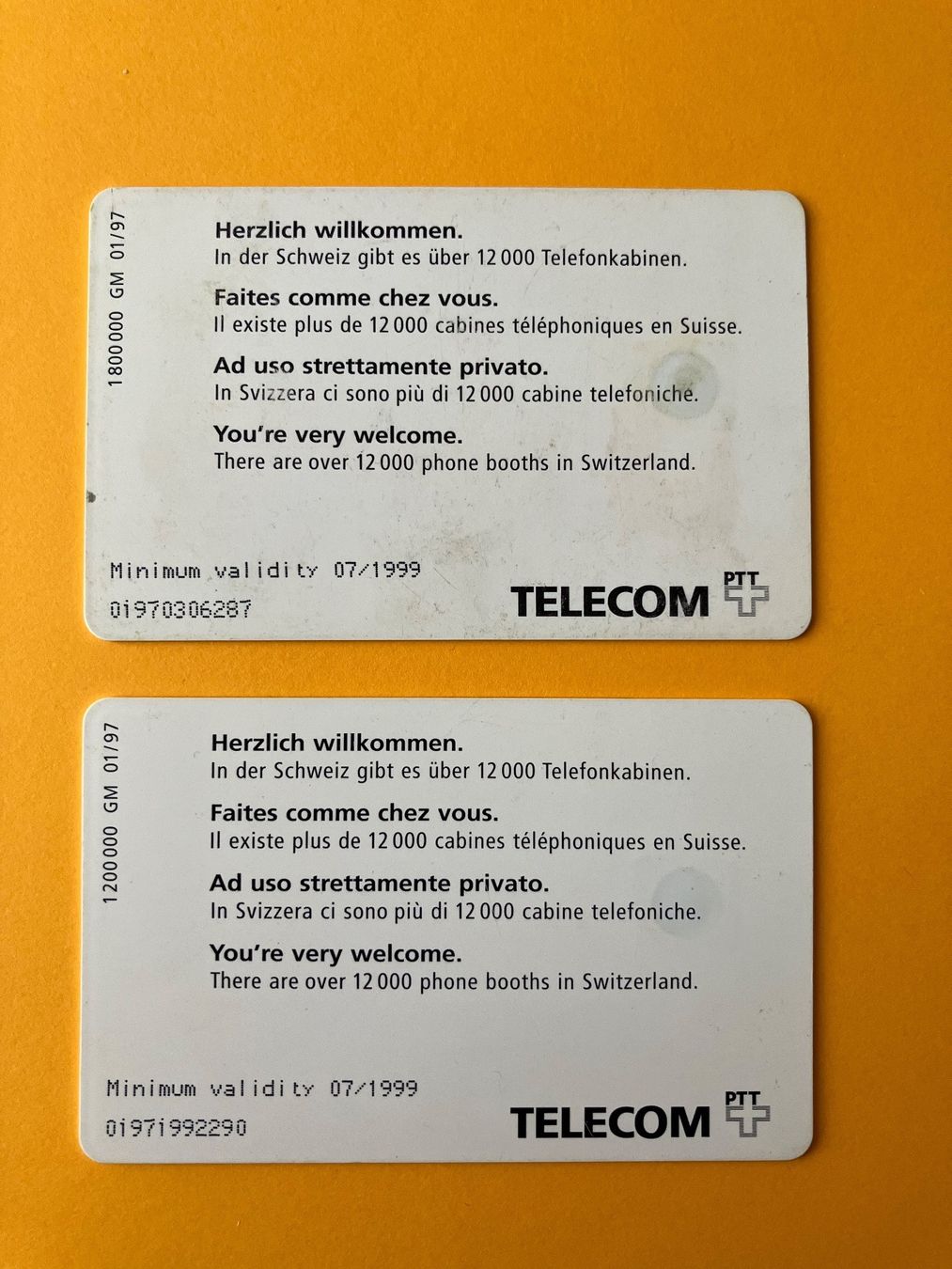 Schede telefoniche: 2x Taxcard – Usato da Aarau venduto da luck123 1