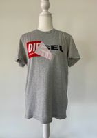 Diesel T-Shirt Grau Herren Sommer Gr. M