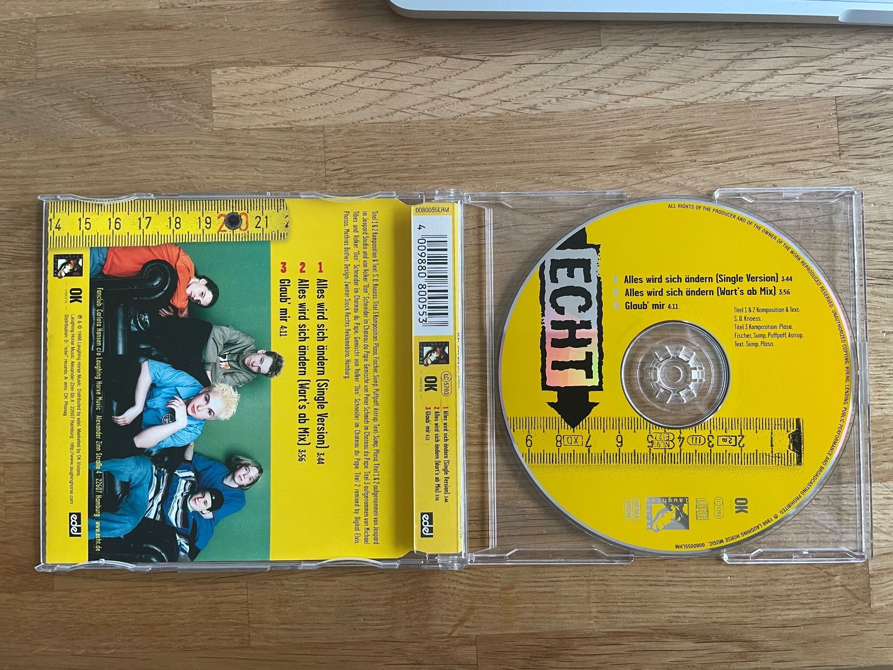 CD: CD / Single - ECHT - Alles wird sich ändern - 1998 – Usato da Winterthur venduto da Secondhand-Family 2