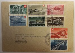 B209) 1947, FDC 100 Jahr Eisenbahn und Patria Satz