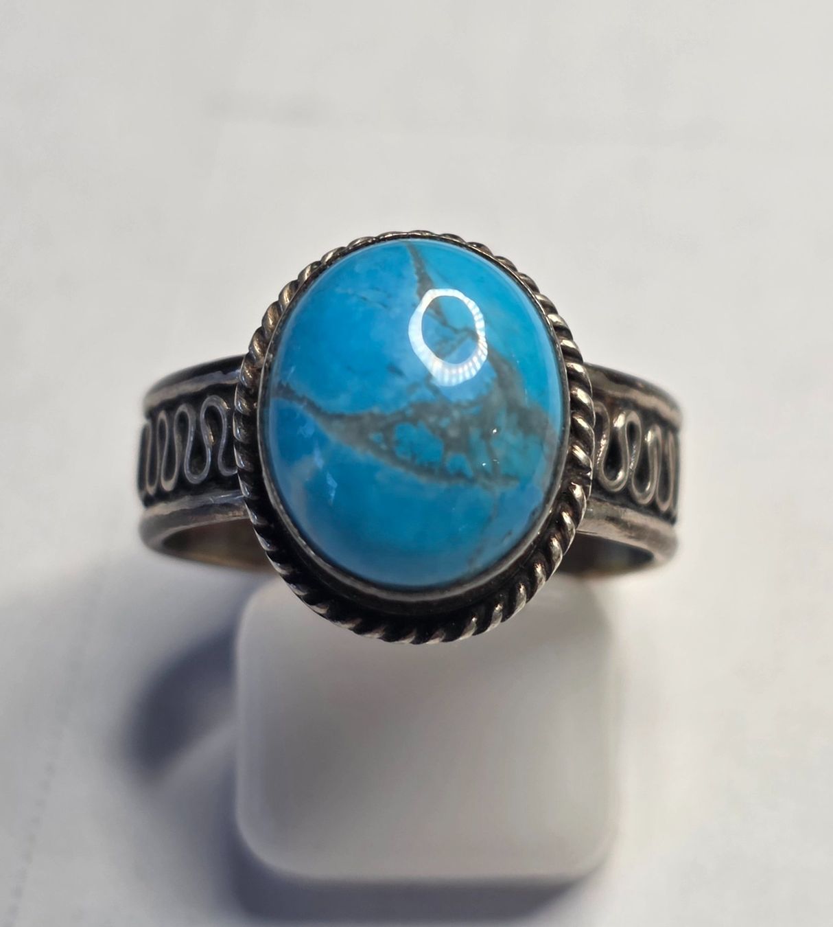 Anelli: Türkis Silber Fingerring – Nuovo (secondo la descrizione) da Zürich venduto da adriben 1