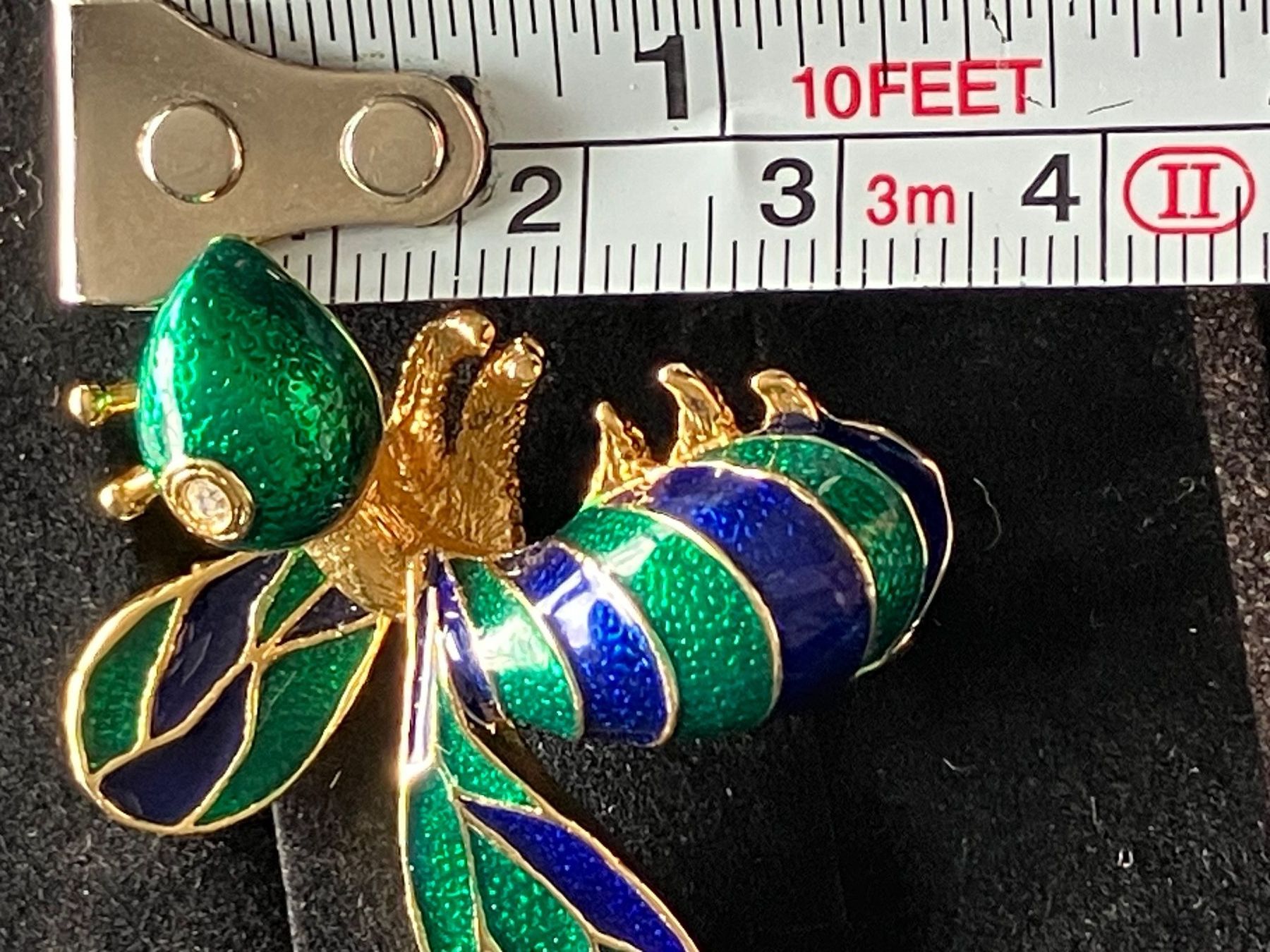 Broschen & Nadeln: Broche abeille vintage, émail, doré, strass – Gebraucht aus Peseux von Cresus27 4