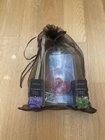 A5 Notizbuch schwarz + Deko Raumduft Set mit Glasglocke NEU