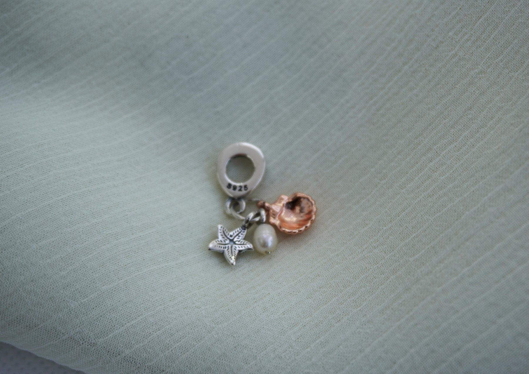 Ciondoli: Charm "Muschel,Perle,Seestern" zu Pandora 925 Silber – Nuovo (secondo la descrizione) da Niederbüren venduto da Fidi5 3