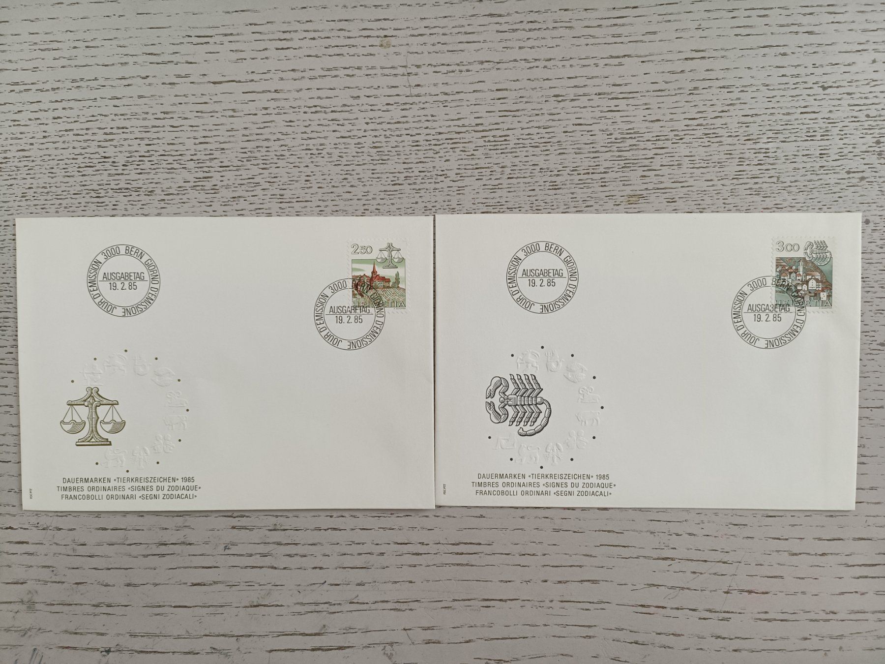 Tutti i francobolli: 1985 FDC Sternzeichen Einzelwerte – Nuovo (secondo la descrizione) da Dübendorf venduto da goeggi79