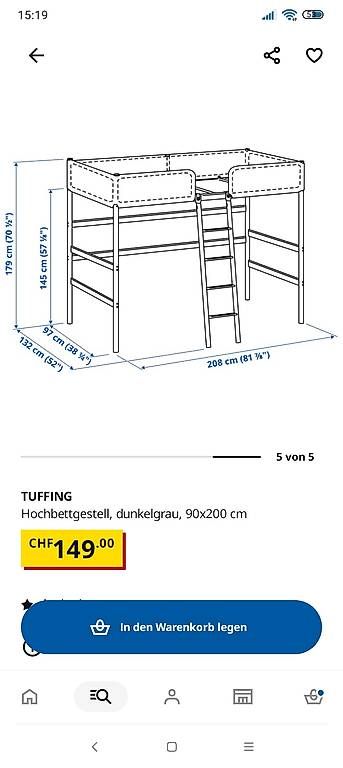 Betten: Hochbett aus Metall – Gebraucht aus Oberburg von SperiSperu