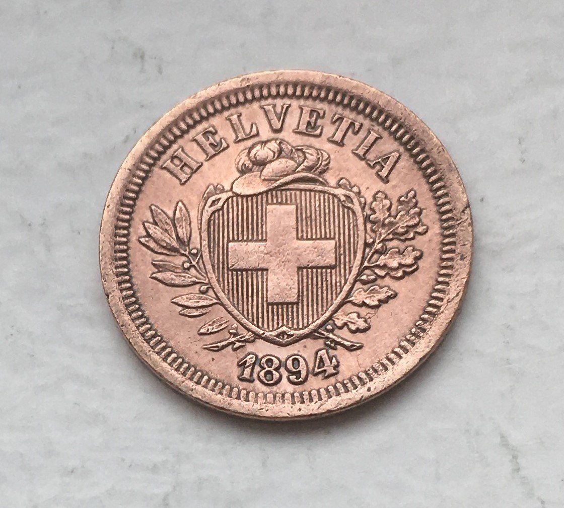 Tutti le monete: 1894 1 Rappen -unz – Usato da Kirchberg SG venduto da Zenhad69