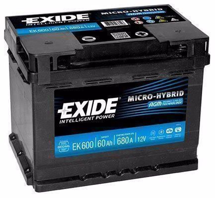 Exide EK600 AGM 60Ah Autobatterie