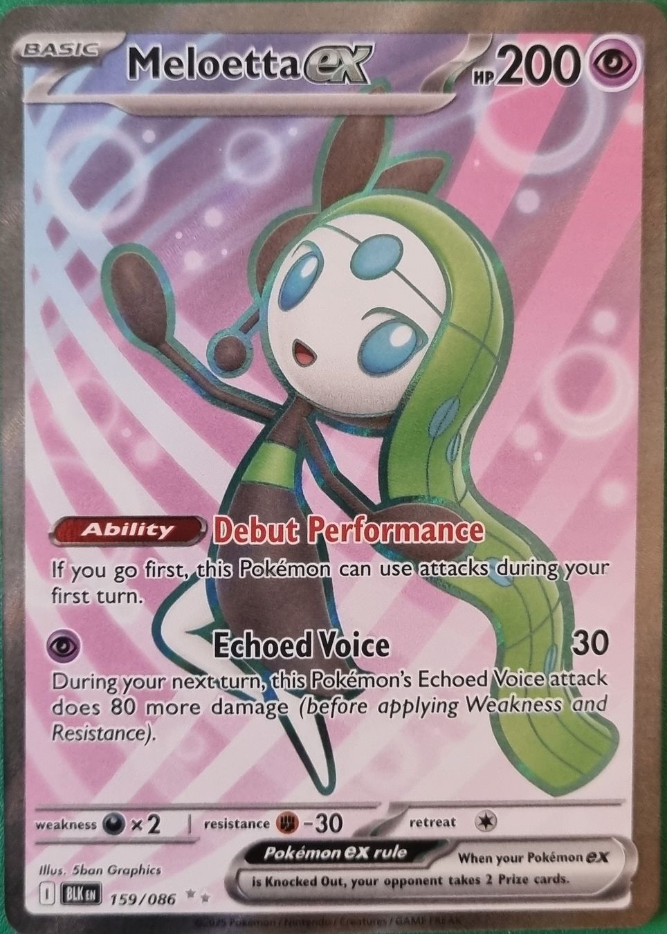 Pokémon Carte collezionabili: Pokemon Black Bolt Meloetta EX EN – Nuovo (secondo la descrizione) da Oberbipp venduto da ret_6hxb