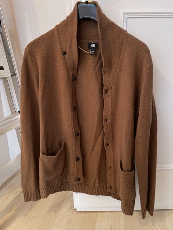 H&M Strickjacke, Herren Grösse M, mit Wolle, Braun