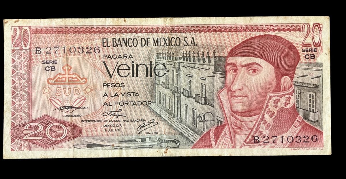 Banconote: Mexico 20 Pesos 1975 – Usato da Winterthur venduto da Numismatica-Vitu